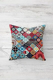 Pelangi Patchwork Desenli Çift Tarafı Baskı Gizli Fermuar Yastık Kılıfı Kırlent Koltuk Yastık Kılıfı, Karışık Renkli 45 X 45, 24691197645451 ürün görseli 1