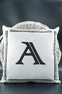 Asdiva Harfli Kırlent Kılıfı Kadife 43X43 Cm Çift Taraflı A Harfi Desenli Evlilik Teklifi Doğum Günü ürün görseli 1