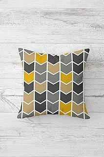 Pelangi Renkli Geometrik Desenli Çift Tarafı Baskılı Gizli Fermuar Yastık Kılıfı Kırlent Koltuk Yastık Kılıf, Gri-Sarı 45 X 45, 24691198245451 ürün görseli 1