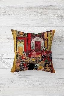 Pelangi Divan Toplantısı Çift Tarafı Baskılı Gizli Fermuarlı Yastık Kılıfı Kırlent Koltuk Yastık Kılıfı, Kırmızı-Sarı 45 X 45 ürün görseli 1