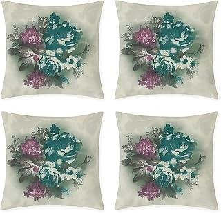 Dijital Baskı Bitki Yaprak Desenli Dekoratif Yastık Kılıfı 45X45 Cm – Fermuarlı, Yıkanabilir, Doğal Tasarım, 4’Lü Set – İç Yastık Dahil Değildir ürün görseli 1