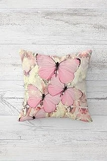 Pelangi Uçuşan Desenli Çift Tarafı Baskılı Gizli Fermuar Yastık Kılıfı Kırlent Koltuk Yastık Kılıfı, Pembe 45 X 45 ürün görseli 1