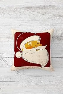 Pelangi Yılbaşı Noel Baba Çift Tarafı Baskılı Gizli Fermuarlı Yastık Kılıfı Kırlent Koltuk Yastık Kılıfı, Bordo-Beyaz 45 X 45 ürün görseli 1