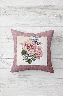 Pelangi Gül Desenli Çift Tarafı Baskılı Gizli Fermuarlı Yastık Kılıfı Kırlent Koltuk Yastık Kılıfı, Beyaz-Yeşil-Mavi 45 X 45, 24691251145451 ürün görseli 1