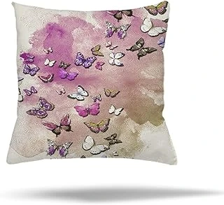 Pelangi Kilim Geometrik Gizli Fermuarlı Yastık Kılıfı Kırlent Kılıfı Koltuk Yastık Kılıfı, Pembe 45 X 45 ürün görseli 1
