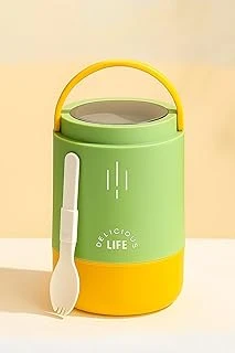 900 Ml Sızdırmaz 3 Kaseli Paslanmaz Çelik Kaşıklı Bento Lunch Box Yeni Nesil Sefer Tası -Fflbo1266 ürün görseli 1