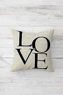 Pelangi Love Çift Tarafı Baskılı Gizli Fermuarlı Yastık Kılıfı Kırlent Koltuk Yastık Kılıfı, Siyah-Gri 45 X 45 ürün görseli 1