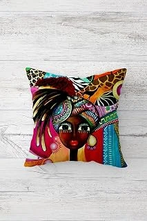 Pelangi Afrikalı Kadın Çift Tarafı Baskılı Gizli Fermuarlı Yastık Kılıfı Kırlent Koltuk Yastık Kılıfı, Çok Renkli 45 X 45 ürün görseli 1