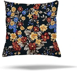 Pelangi Çiçek Kilim Etnik Desen Çiçekli Gizli Fermuarlı Yastık Kılıfı Kırlent Kılıfı Koltuk Yastık Kılıfı, Sarı-Turuncu 45 X 45 ürün görseli 1