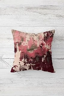 Pelangi Batik Renk Geçişli Çift Tarafı Baskılı Gizli Fermuarlı Yastık Kılıfı Kırlent Koltuk Yastık Kılıfı, Pudra-Bordo 45 X 45 ürün görseli 1