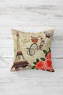 Pelangi Paris Çift Tarafı Baskılı Gizli Fermuarlı Yastık Kılıfı Kırlent Koltuk Yastık Kılıfı, Bej 45 X 45, 2469151945451 ürün görseli 1