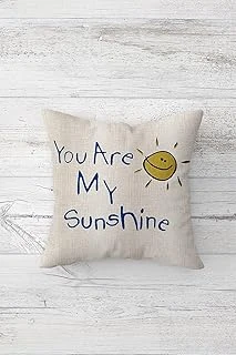 Pelangi You Are My Sunshine Çift Tarafı Baskılı Gizli Fermuarlı Yastık Kılıfı Kırlent Koltuk Yastık Kılıfı, Mavi-Sarı 45 X 45, 24691151345451 ürün görseli 1