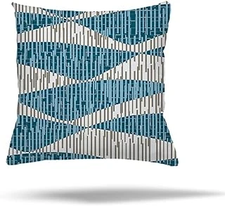 Pelangi Çiçek Ağaç Kilim Etnik Desen Gizli Fermuarlı Yastık Kılıfı Kırlent Kılıfı Yastık Kılıfı, Turkuaz-Bej 45 X 45 ürün görseli 1