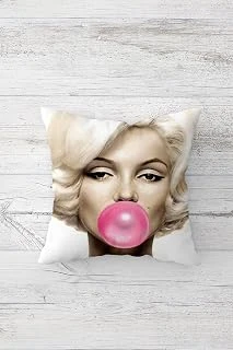 Pelangi Marilyn Monroe Çift Tarafı Baskılı Gizli Fermuarlı Yastık Kılıfı Kırlent Koltuk Yastık Kılıfı, Beyaz-Krem 45 X 45 ürün görseli 1