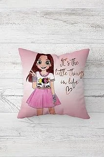 Pelangi Pop Kız Çift Tarafı Baskılı Gizli Fermuarlı Yastık Kılıfı Kırlent Koltuk Yastık Kılıfı, Pudra 45 X 45, 2469124845451 ürün görseli 1