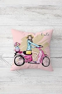 Pelangi Gold Etnik Desenli Çift Tarafı Baskılı Gizli Fermuarlı Yastık Kılıfı Kırlent Koltuk Yastık Kılıfı, Pembe 45 X 45, 2469117145451 ürün görseli 1