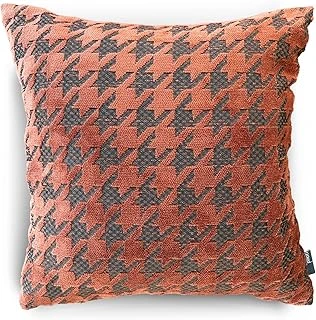 Yastık Kılıfı, Kazayağı Desenli, 50X50 Cm, Kızıl Desenli, Polyester Karışımı, Çağdaş ürün görseli 1