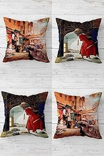 Pelangi Kaplumbağa Terbiyecisi Gizli Fermuarlı Kırlent Kılıfı Koltuk Yastık Kılıfı Takım(4Adet), Çok Renkli 45 X 45 ürün görseli 1