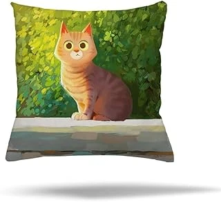 Pelangi Şaşkın Temalı Çift Tarafı Baskılı Gizli Fermuarlı Yastık Kılıfı Kırlent Koltuk Yastık Kılıfı, Yeşil-Sarı 43 X 43 ürün görseli 1