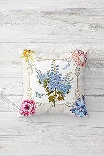 Pelangi Unutma Beni Çiçekli Çift Tarafı Baskılı Gizli Fermuarlı Yastık Kılıfı Kırlent Koltuk Yastık Kılıfı, Beyaz 45 X 45, 2469102745451 ürün görseli 1