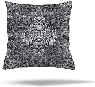 Pelangi Patchwork Çiçek Desen Etnik Gizli Fermuarlı Yastık Kılıfı Kırlent Kılıfı Koltuk Yastık Kılıfı, Antrasit 45 X 45 ürün görseli 1