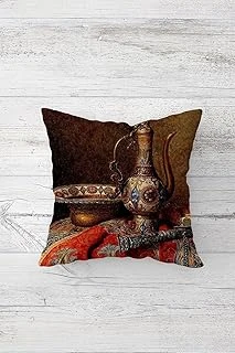 Pelangi Otantik Desenli Çift Tarafı Baskılı Gizli Fermuarlı Yastık Kılıfı Kırlent Koltuk Yastık Kılıfı, Kahve 45 X 45, 2469187345451 ürün görseli 1