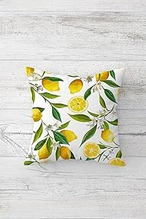 Pelangi Limon Ağacı Desenli Çift Tarafı Baskılı Gizli Fermuarlı Yastık Kılıfı Kırlent Koltuk Yastık Kılıfı, Limon Sarısı-Yeşil 45 X 45 ürün görseli 1