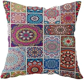 Pelangi Pembe Mozaik Çift Taraflı Gizli Fermuarlı Yastık Kılıfı Kırlent Koltuk Yastık Kılıfı, Bordo-Mavi 43 X 43 ürün görseli 1
