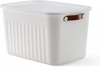 Deconox 1 Adet Düzenleyici Kapaklı Kutu, Dekoratif Saklama Kutusu, Organizer (35Cm*25Cm*22Cm) Beyaz 15 Li̇tre ürün görseli 1