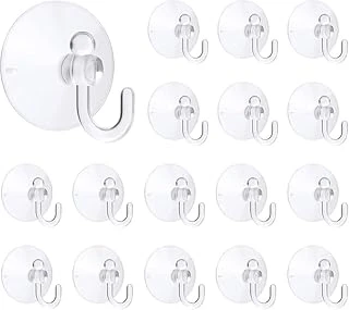 16’Lı Şeffaf, Vantuzlu Kanca Seti, Güçlü Tutuşlu, İz Bırakmayan Pvc Askı Aparatı, Işık Zinciri, Led Işık Ağı, Perde, Balon, Yılbaşı, Parti Etkinlik Dekorasyonu İçin Pratik Kullanım (Küçük) ürün görseli 1