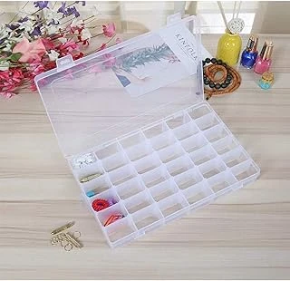 36 Ayarlanabilir Bölmeli Kolye Yüzük Takı Kutusu Organizer Düzenleyici Plastik Kutu 27.5X19.5X4.2 ürün görseli 1