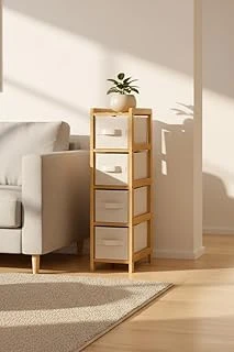 Digithome Bambu Slim 4 Çekmeceli Dolap Organizer Çok Amaçlı Düzenleyici Şifonyer Db-0048 ürün görseli 1