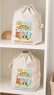Çocuklar İçin Yedek Kirli Kıyafet Torbası, 30X40 Cm, 2'Li Set, ürün görseli 1