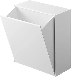 Yamazaki 5433 Tower Yapışkanlı Kancalı Saklama Kutusu, Beyaz, Abs Reçine, Minimalist, 17 X 8,7~16 X 20 Cm ürün görseli 1