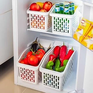 Porsima Org-23 4 Lü Çok Amaçlı Plastik Dolap İçi Düzenleyici Saklama Kutusu Organizer Sepet ürün görseli 1