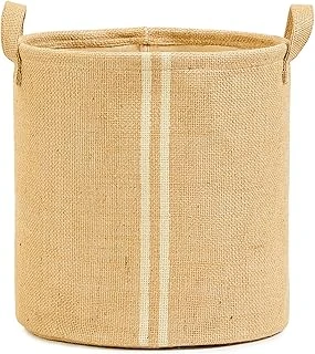 Textile Çizgili Jüt Sepet 20 X 20 Cm ürün görseli 1