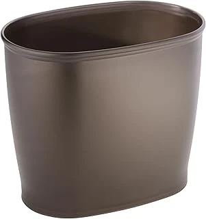 Interdesign Kent Oval Kutusu, Banyo Mutfak Ofis Için, Plastik, 30,5X20,3X25,4Cm, Kahverengi ürün görseli 1