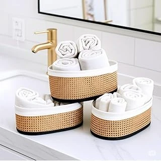 Wicker Serisi Oval 3'Lü Set Organizer ürün görseli 1