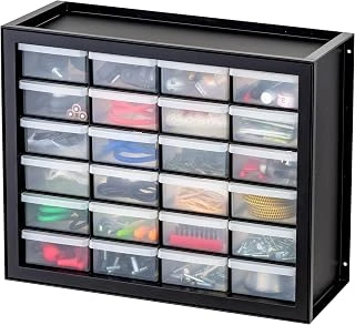Iris Usa, Inc Dpc-24 24 Çekmece Parçaları Donanım Dolabı, 19,5 Inç X 15,5 Inç X 7 Inç, Siyah ürün görseli 1