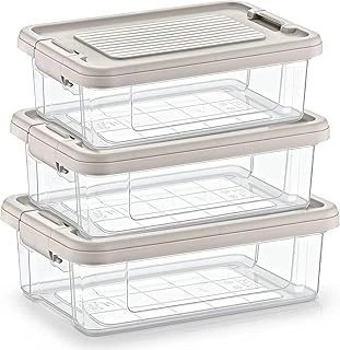 Life Infinity 4’Lü Mini Boy Saklama Seti (4 X 0.8 Litre) – Mat Dokulu, İstiflenebilir Kilitli Kapaklı Gıda Kabı ürün görseli 1