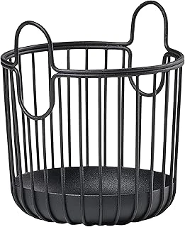 Zone Denmark Inu Saklama Sepeti, Mutfak, Banyo, Çocuk Odası, Ev Ofis Için Küçük Saklama Sepeti, Metal, Çap 10,5 Cm, Yükseklik 13,5 Cm, Siyah ürün görseli 1