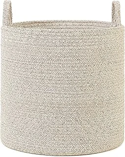 Textile Bej Kırçıllı Pamuklu Halat Sepet 40 X 40 Cm ürün görseli 1