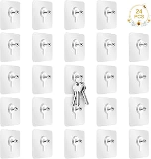 24 Adet Yapışkan Vida, Yapışkan Kanca, Sihirli Kanca, Delmeden Duvara Sabitleme, Şeffaf, Su Geçirmez Vida, Kendinden Yapışkanlı Vida, Banyo, Mutfak, Duş, Depo Odası Için (8/10 Mm) ürün görseli 1