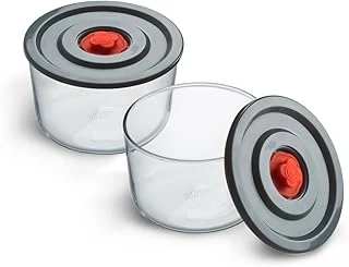 Simax Yuvarlak 2’Li Borosilikat Cam Saklama Kabı Seti, 0.35 L X 2, 116×76 Mm, Sızdırmaz Kapak, Mikrodalga-Fırın-Buzdolabı-Bulaşık Makinesi Uyumlu ürün görseli 1