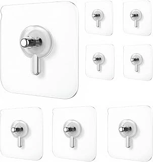 Şeffaf Yapışkanlı Duvar Askısı 4'Lü Set (2 Adet) – Delmeden Montaj, Güçlü Tutucu Kanca, İz Bırakmaz, Suya Dayanıklı, Banyo Mutfak Ofis İçin ürün görseli 1
