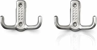 Askilik Çift Kancalı Duvar Askısı, Gümüş Rengi, Metal, 2 Adet ürün görseli 1