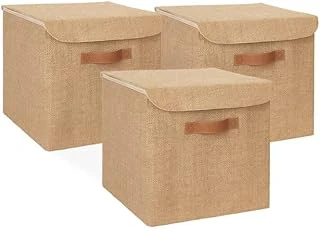 Textile 3'Lü Jüt Kapaklı Kutu Set ürün görseli 1