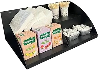 Kasaönü, Bar Önü,Tezgah Önü Aperati̇f Standi, Tezgahönü Organi̇zer Raf 50 Cm 2 Katli Model Si̇yah ürün görseli 1