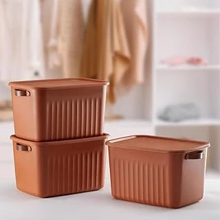 Deconox 1 Adet Düzenleyici Kapaklı Kutu, Dekoratif Saklama Kutusu, Organizer (35Cm*25Cm*22Cm) Kremi̇t 15 Li̇tre ürün görseli 1