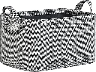 Textile Antrasit Renk Dokulu Kumaş Sepet 30 X 21 X Cm ürün görseli 1